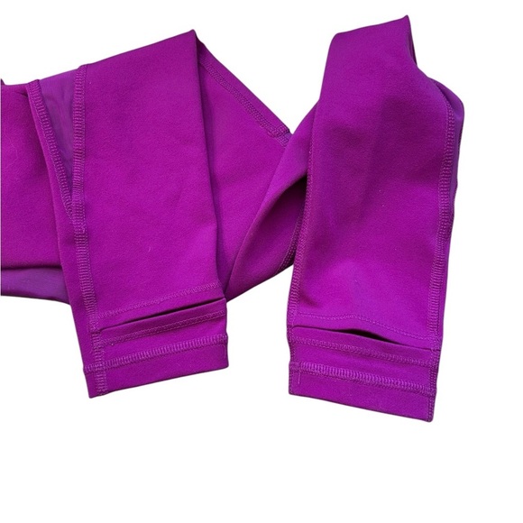 Alo Women’s 29” Full Length Leggings Bright Purple Mesh Waist Is 13” - Picture 4 of 5